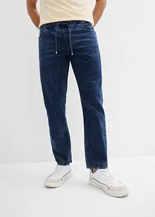 Tunna dra på-jeans i ledig modell, raka ben, bonprix
