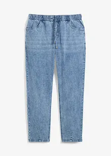 Tunna dra på-jeans i ledig modell, raka ben, bonprix
