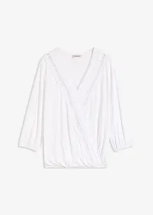 Topp med spets och omlottlook, bonprix
