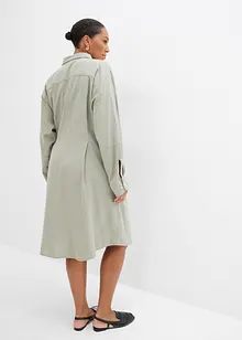 Asymmetrisk skjortklänning i bomullsmix, bonprix