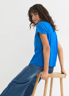 T-shirt i basmodell med tryck (2-pack), bonprix
