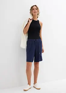 Jerseybermudas av viskos med mjukt fall, bonprix