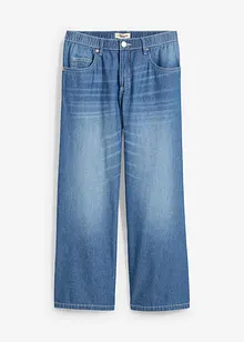Straight Jeans Mid Waist med bekväm midja, cropped, bonprix