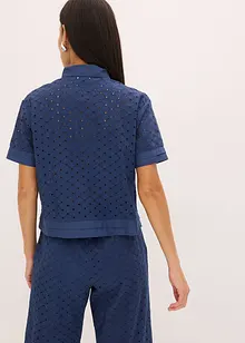 Blus med hålbroderi, bonprix