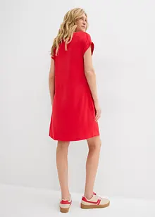 Jerseyklänning i mix av viskos och elastan med broderi, bonprix