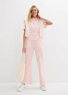Kortärmad blus, rutig, bonprix