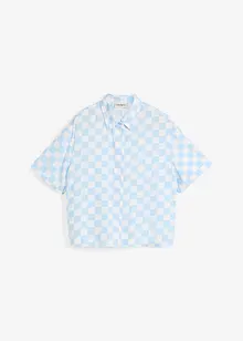 Kortärmad blus, rutig, bonprix