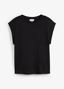 Linne av viskosmix och med axelvaddar, bonprix