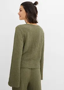 Cardigan av crepe, bonprix