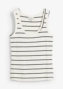 Feminint ribbstickat linne, bonprix