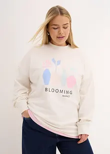 Oversizesweatshirt i bomullsmix, bonprix