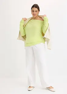 Off-shoulder-topp med rynkning, bonprix