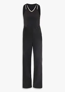 Jumpsuit i jersey med strass, bonprix