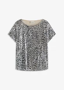 Paljettopp med leopardmönster, bonprix