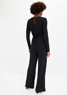 Jumpsuit i jersey med djup urringning, bonprix