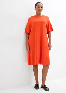 A-linjeformad jerseyklänning i viskosmix, bonprix
