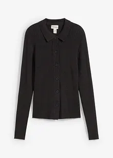 Finstickad kofta av viskosmix, bonprix