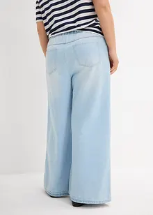 Wide-Leg-jeans, medelhög midja, bekväm linning, bonprix