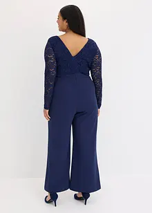Jumpsuit med spets och kedja framtill, bonprix