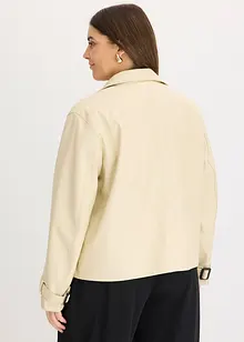 Kort trenchcoat i skinnimitation, bonprix