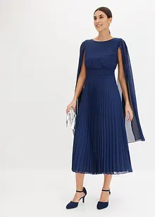 Chiffongklänning med plisserad kjol, bonprix