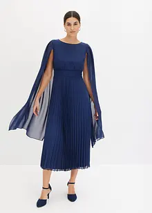 Chiffongklänning med plisserad kjol, bonprix