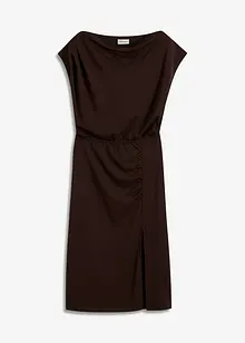 Asymmetrisk jerseyklänning med rynkningar, bonprix