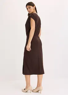 Asymmetrisk jerseyklänning med rynkningar, bonprix
