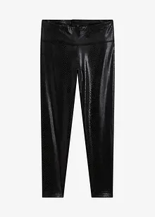 Glansiga leggings i skinnimitation, bonprix