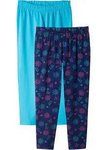 Caprileggings med ekologisk bomull för barn (2-pack), bonprix