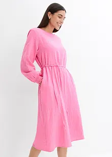 Klänning i muslin med fickor, bonprix