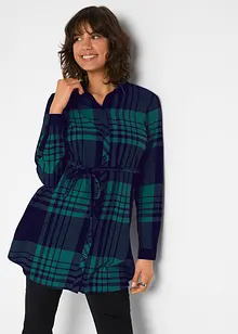 Lång mamma-/amningsblus i mjuk bomullsflanell, bonprix