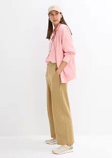 Blus av lätt kräpp i fyrkantig modell, bonprix