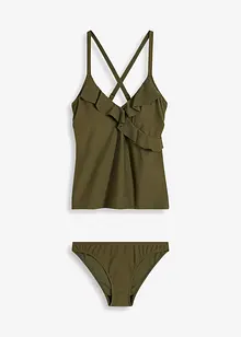 Tankini (2 delar) med volanger, bonprix