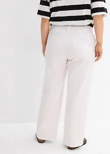 Wide Leg Jeans, Mid Waist, med knytskärp, bonprix