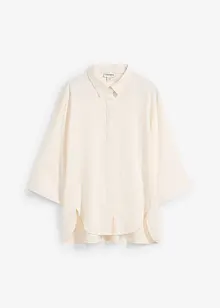 Skjortblus i svalkande linnemix, bonprix