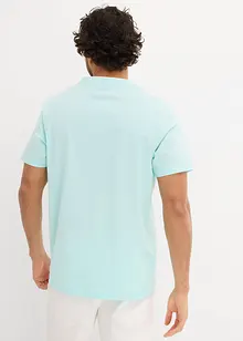 T-shirt med kort knappslå och korta ärmar, av bomull, bonprix