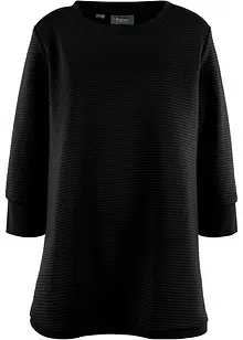 Lång sweatshirt i materialmix, bonprix