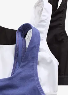 BH-topp med ekologisk bomull (3-pack), bonprix