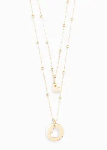 Set med halsband prytt med zirkonstenar (2 delar), bonprix