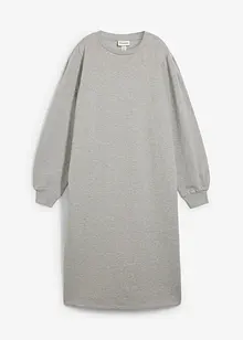 Sweatshirtklänning med puffärmar, bonprix