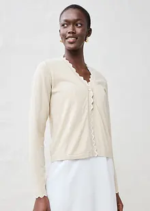 Cardigan med sidenandel, bonprix