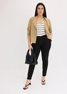 Feminint ribbstickat linne, bonprix