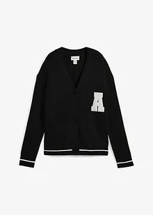 Oversizecardigan med broderi, bonprix