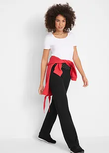Jerseybyxa med nedvikbar midja, Straight, bonprix