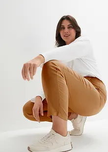 Kort linnebyxa med hög midja i mix av lin och viskos, bonprix