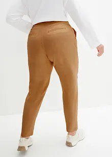 Kort linnebyxa med hög midja i mix av lin och viskos, bonprix