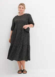 Trikåklänning av ren bomull, bonprix