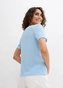 Topp av strukturmaterial och med knappslå, bonprix