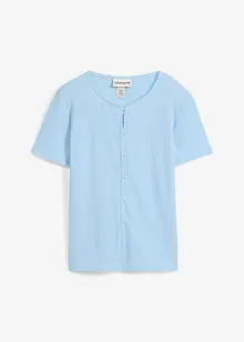 Topp av strukturmaterial och med knappslå, bonprix